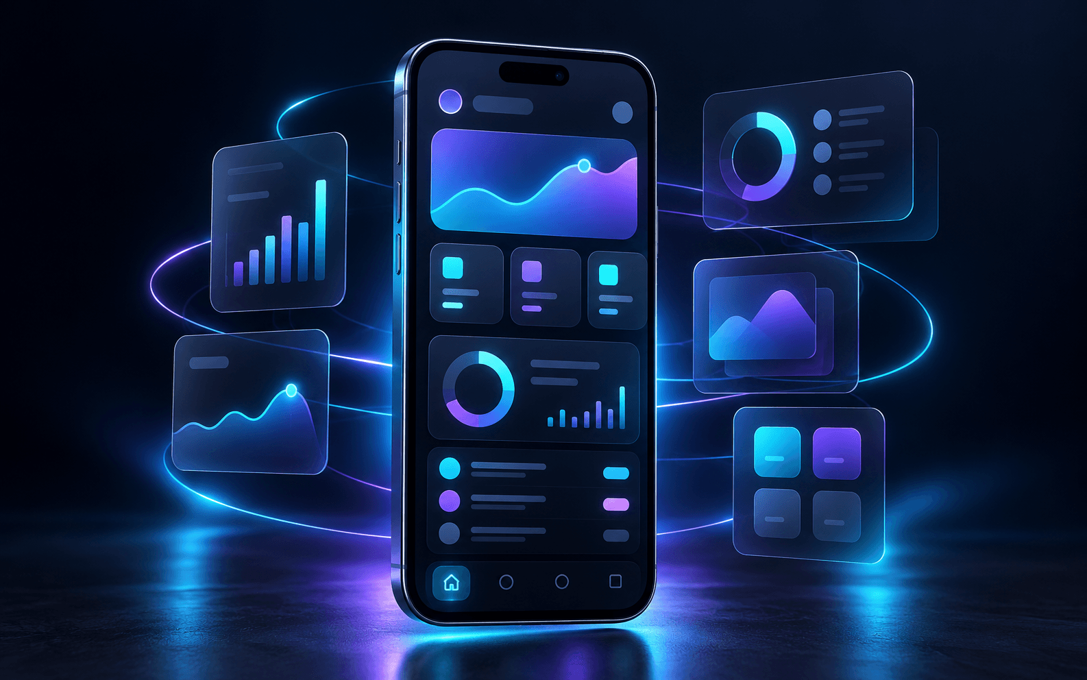 Representação de um aplicativo em um smartphone