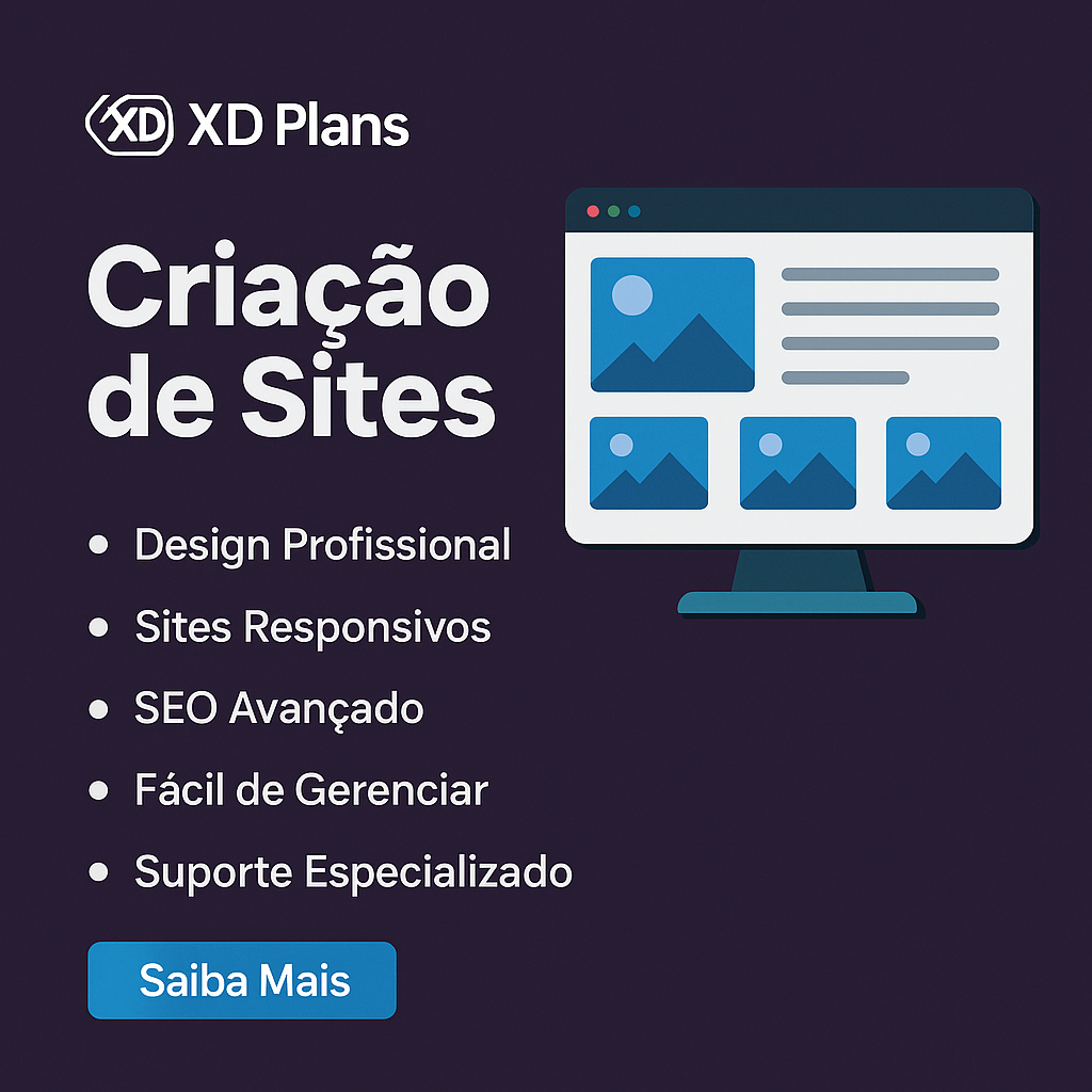 Criação de site profissional - Exemplo de site desenvolvido pela XD Plans